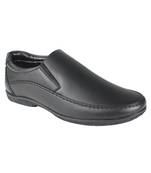Vardhra Men's Black Synthetic Leather Party Slip On Formal Shoes