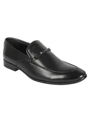 Vardhra Men's Black Synthetic Leather Slip On Casual Mocassin 1