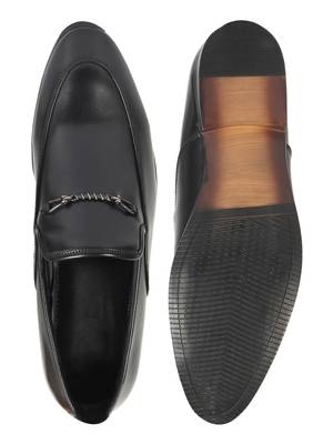 Vardhra Men's Black Synthetic Leather Slip On Casual Mocassin 4