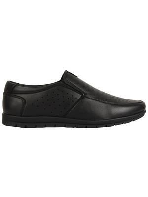 Vardhra Men's Black Synthetic Leather Slip On Formal Shoes 3