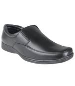 Vardhra Men's Black Synthetic Leather Slip On Formal Shoes