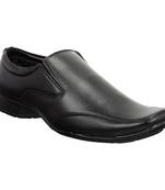 Vardhra Men's Black Synthetic Leather Slip On Formal Shoes