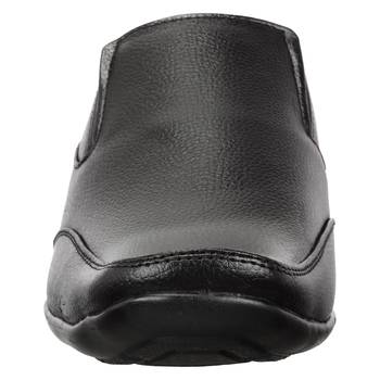 Vardhra Men's Black Synthetic Leather Slip On Formal Shoes 3