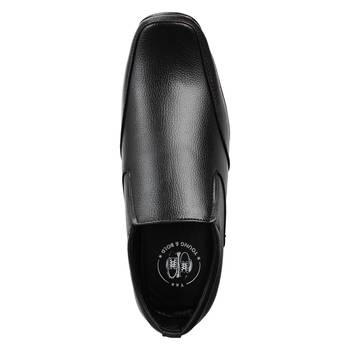 Vardhra Men's Black Synthetic Leather Slip On Formal Shoes 5