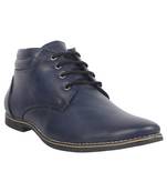 Vardhra Men's Blue Genuine Leather Outdoor Derby Formal Boot