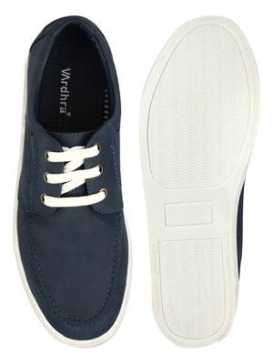 Vardhra Men's Blue Synthetic Leather Casual Sneaker Casual Shoes 4