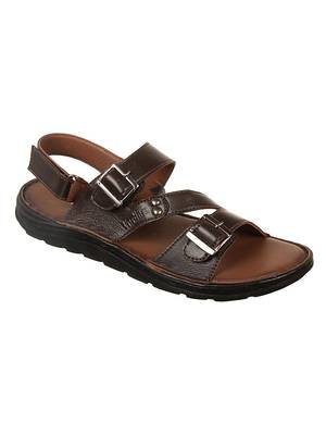 Vardhra Men's Brown Genuine Leather Casual Sandal 1