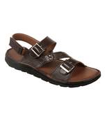Vardhra Men's Brown Genuine Leather Casual Sandal