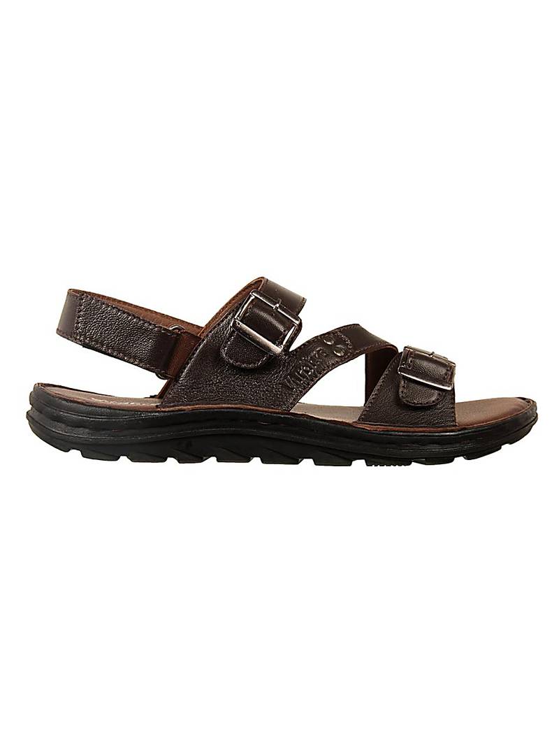 Vardhra Men's Brown Genuine Leather Casual Sandal