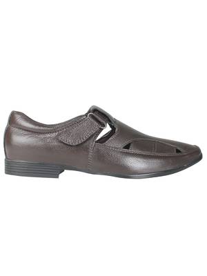 Vardhra Men's Brown Genuine Leather Fisherman Casual Sandal 2