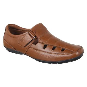 Vardhra Men's Brown Genuine Leather Fisherman Casual Sandal 1