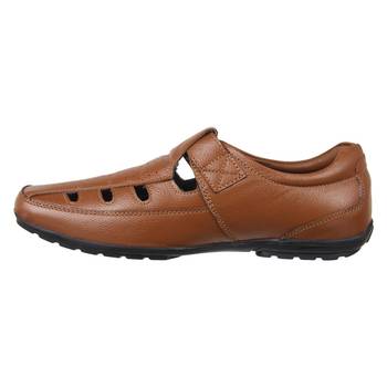 Vardhra Men's Brown Genuine Leather Fisherman Casual Sandal 3