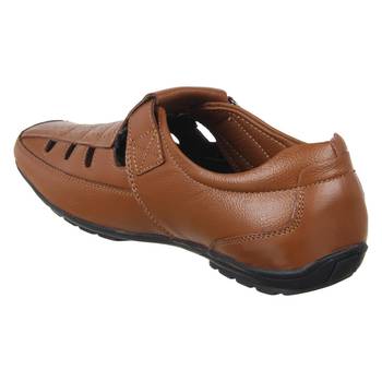 Vardhra Men's Brown Genuine Leather Fisherman Casual Sandal 4