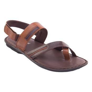 Vardhra Men's Brown Genuine Leather Outdoor Casual Sandal 1