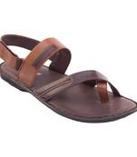 Vardhra Men's Brown Genuine Leather Outdoor Casual Sandal