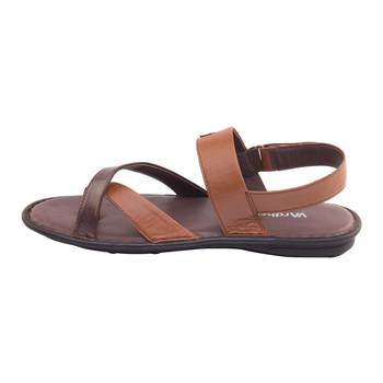 Vardhra Men's Brown Genuine Leather Outdoor Casual Sandal 3