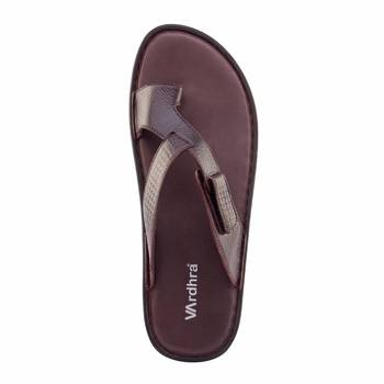 Vardhra Men's Brown Genuine Leather Outdoor Casual Sandal 4