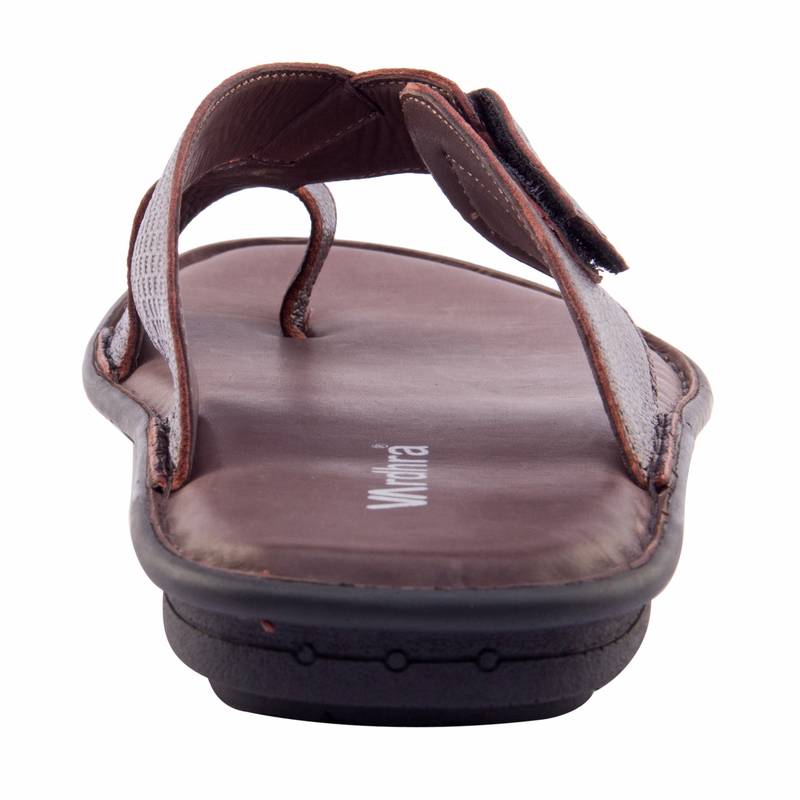 Vardhra Men's Brown Genuine Leather Outdoor Casual Sandal