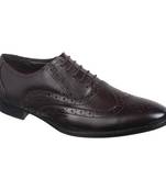 Vardhra Men's Brown Genuine Leather Party Brogue Formal Shoes