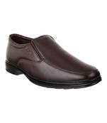 Vardhra Men's Brown Genuine Leather Slip On Formal Shoes