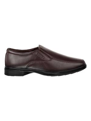 Vardhra Men's Brown Genuine Leather Slip On Formal Shoes 2
