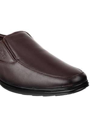 Vardhra Men's Brown Genuine Leather Slip On Formal Shoes 5