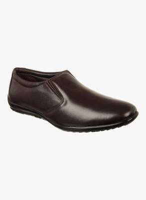 Vardhra Men's Brown Genuine Leather Slip On Formal Shoes 1