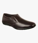 Vardhra Men's Brown Genuine Leather Slip On Formal Shoes