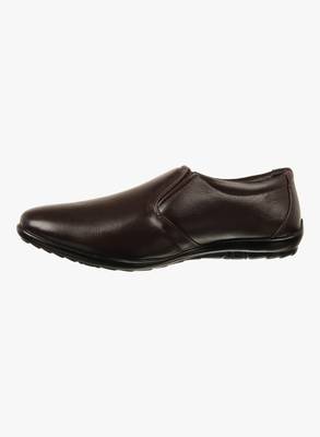 Vardhra Men's Brown Genuine Leather Slip On Formal Shoes 3