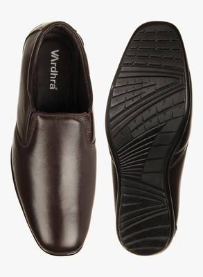 Vardhra Men's Brown Genuine Leather Slip On Formal Shoes 5
