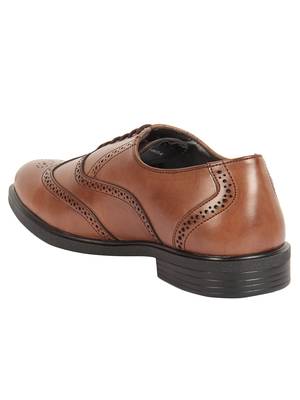 Vardhra Men's Brown Synthetic Leather Brogue Formal Shoes 2