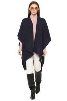 CASHMERE NAVY BLUE CAPE / SHRUG