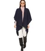 CASHMERE NAVY BLUE CAPE / SHRUG