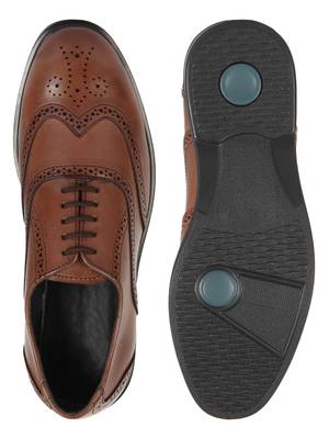 Vardhra Men's Brown Synthetic Leather Brogue Formal Shoes 4