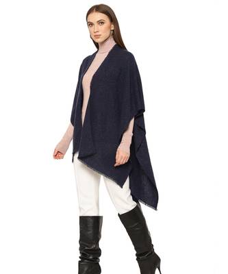 Cashmere Navy Blue Cape / Shrug 2