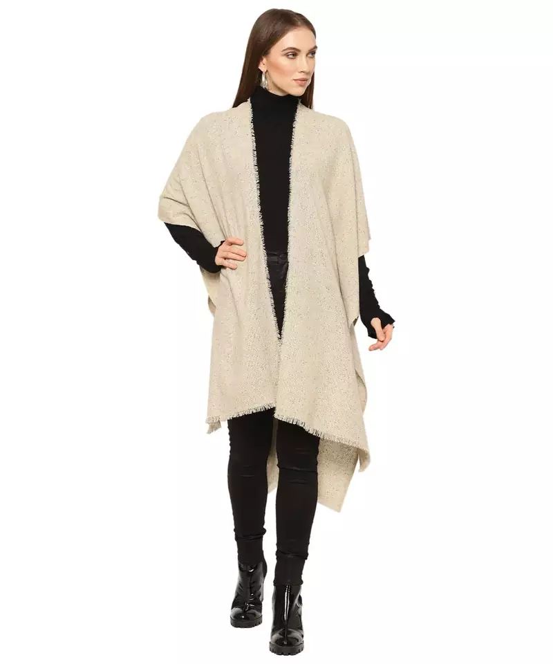 CASHMERE IVORY CAPE / SHRUG