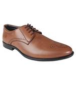 Vardhra Men's Brown Synthetic Leather Brogue Formal Shoes