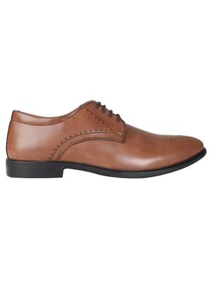 Vardhra Men's Brown Synthetic Leather Brogue Formal Shoes 2