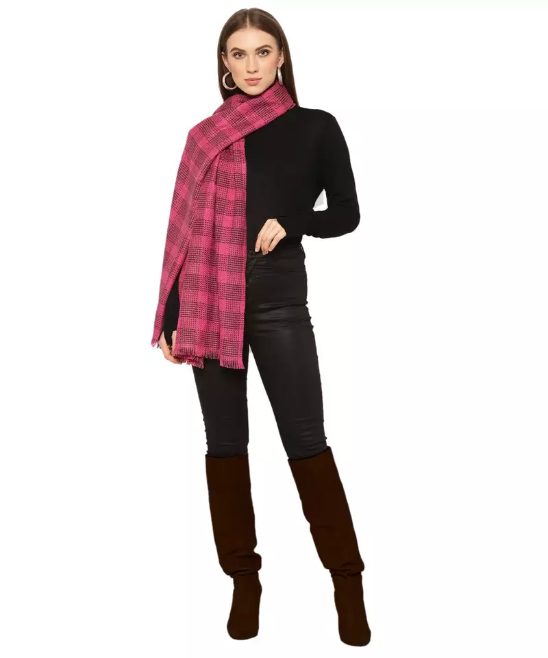 CHECKED / PLAID CASHMERE SCARF