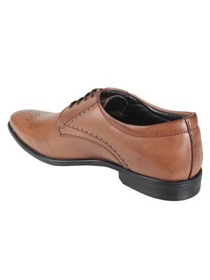 Vardhra Men's Brown Synthetic Leather Brogue Formal Shoes 3