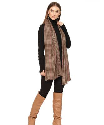 Checked / Plaid Cashmere Scarf 2