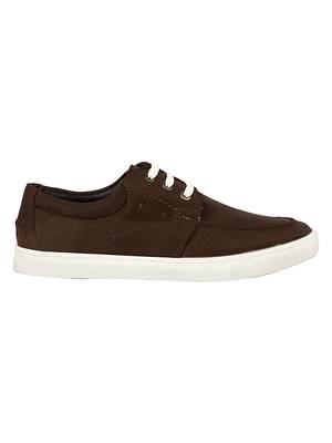 Vardhra Men's Brown Synthetic Leather Casual Sneaker Casual Shoes 2