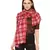 CHECKED / PLAID RED AND WHITE CASHMERE SCARF