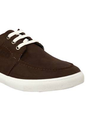 Vardhra Men's Brown Synthetic Leather Casual Sneaker Casual Shoes 5