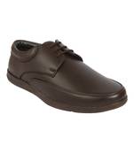 Vardhra Men's Brown Synthetic Leather Derby Formal Shoes