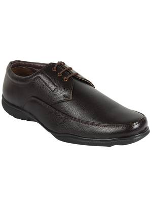 Vardhra Men's Brown Synthetic Leather Derby Formal Shoes 1