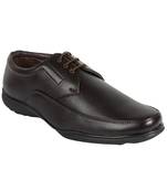 Vardhra Men's Brown Synthetic Leather Derby Formal Shoes