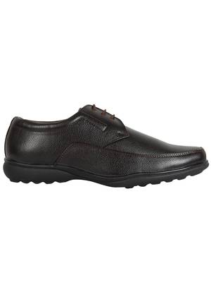 Vardhra Men's Brown Synthetic Leather Derby Formal Shoes 3