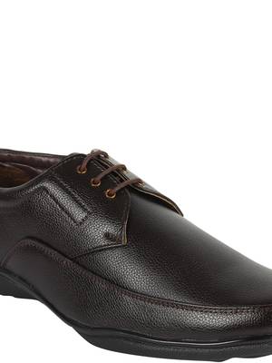 Vardhra Men's Brown Synthetic Leather Derby Formal Shoes 5
