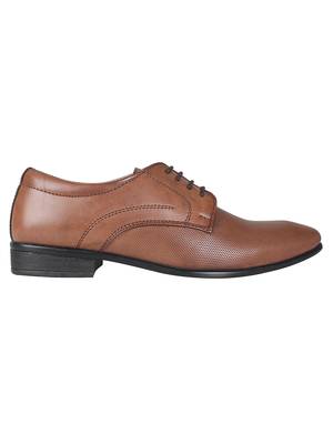 Vardhra Men's Brown Synthetic Leather Derby Formal Shoes 2
